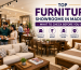 Modern furniture showroom in Madurai showcasing sofas, dining sets, bedroom furniture, and customers exploring quality furniture with a buying checklist for materials, pricing, comfort, warranty, and after-sales service.